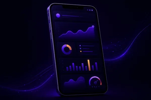 Aplikacja mobilna z abstrakcyjnym panelem danych