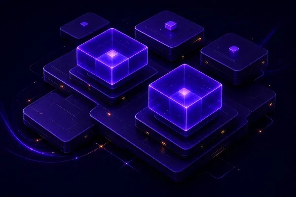 Modułowy system złożony ze świetlistych bloków